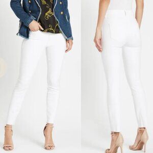 NWOT MOTHER high waisted looker ankle fray Fairest of them All white skinny 25
